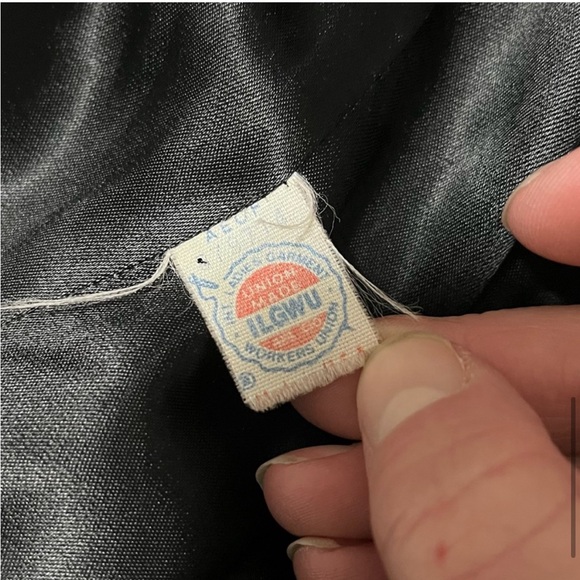 Vintage Union Made JH Collectibles Wool Long Trench Coat Black sz Medium / Large - Picture 9 of 14